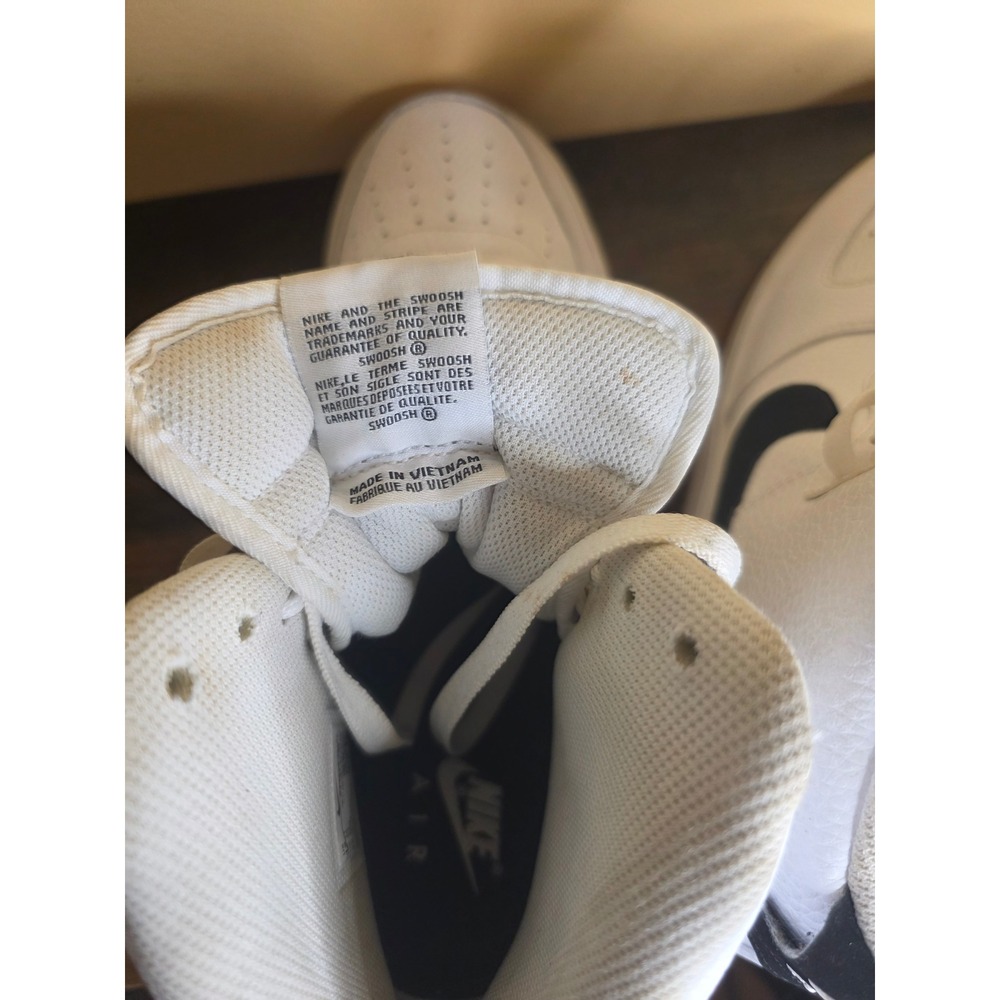 Nike Air Force 1 High White Black Gum Sole Tumbled Leather Sneakers Mens 11.5 - Picture 11 of 13